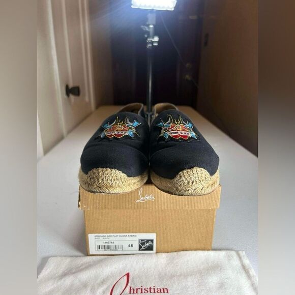 Christian Louboutin Sparrow Birds 'Mom & Dad' Tattoo Patch Espadrille 45 / US 12 - Picture 3 of 12